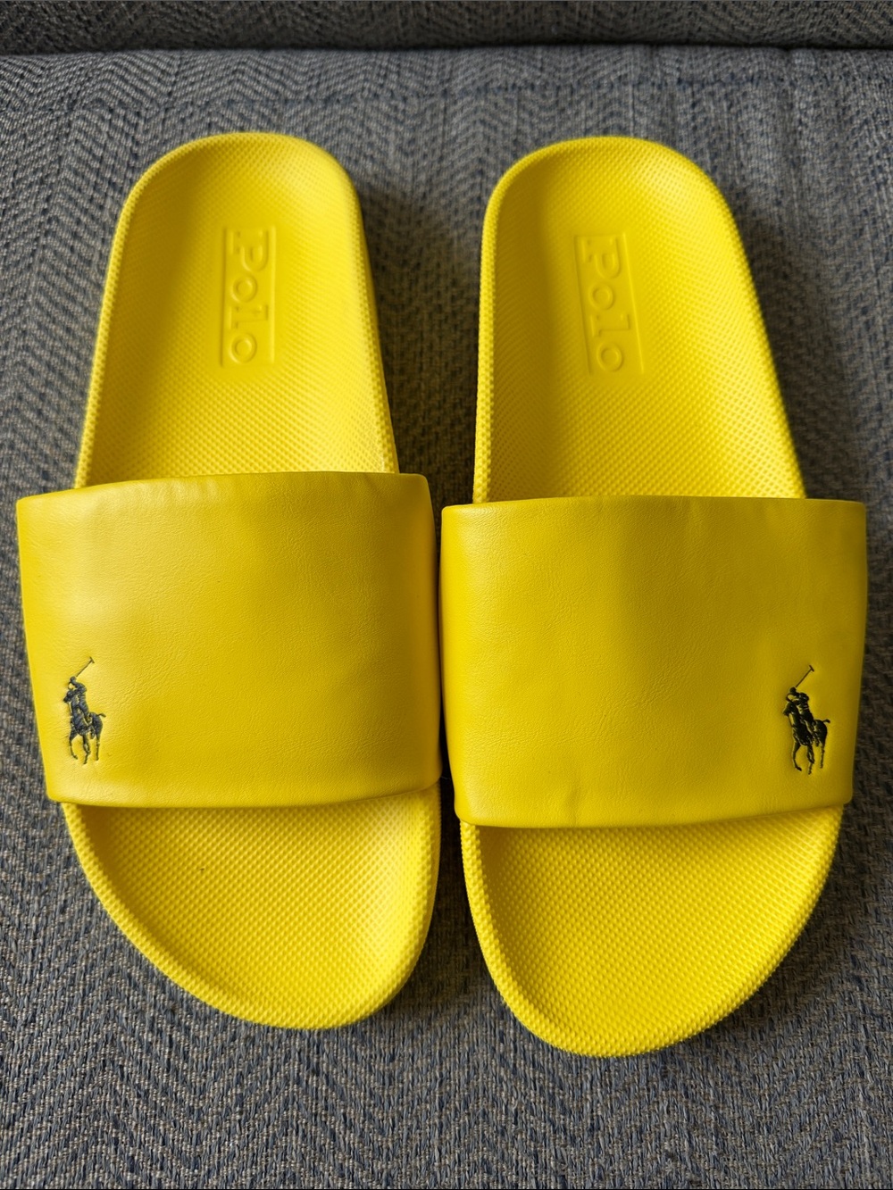 POLO Ralph Lauren CAYSON SM PONY SLIDES Athletic Sandal YELLOW Men’s 8D